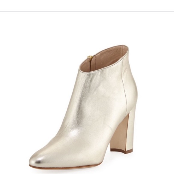 Manolo Blahnik “Brusta” metallic booties - Picture 1 of 13